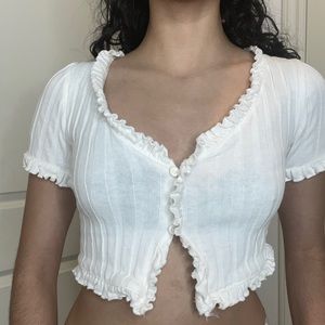 Zara S White Crop Top Never Used